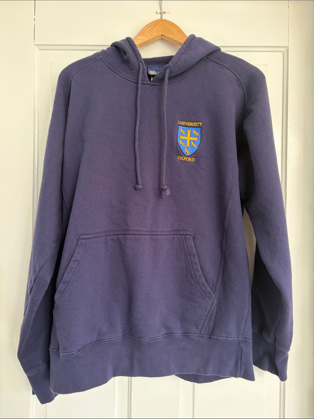 University of Oxford Crest Navy Pullover Hoodie Size Large - Picture 5 of 7